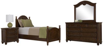 Claire Dark Tone Arched Dresser & Mirror