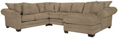 Jesi3 Dk Taupe Microfiber Small Right Chaise Sectional