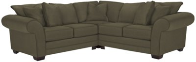 Dk Green Microfiber Small Two-Arm Sectional
