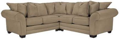 Jesi3 Dk Taupe Microfiber Small Two-Arm Sectional