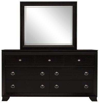 Adele Dark Tone Dresser & Mirror