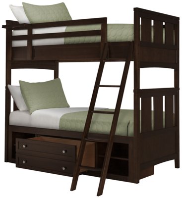 Liam Dark Tone Storage Bunk Bed
