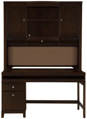 Liam Dark Tone Desk And Hutch