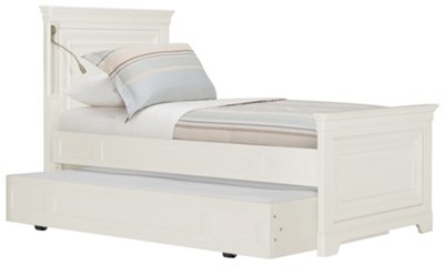 Adrian White Panel Trundle Bed