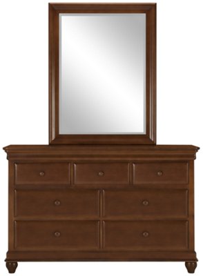 Adrian Mid Tone Dresser & Mirror