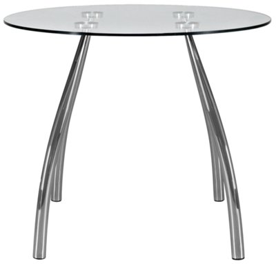 Mensa Round Glass High Dining Table