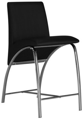 Mensa Black 24" Upholstered Barstool