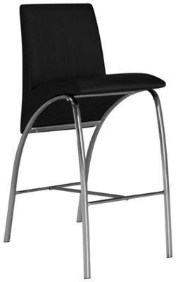 Mensa Black 30" Upholstered Barstool