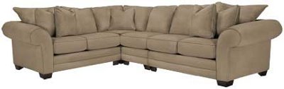 Jesi3 Dk Taupe Microfiber Large Two-Arm Sectional