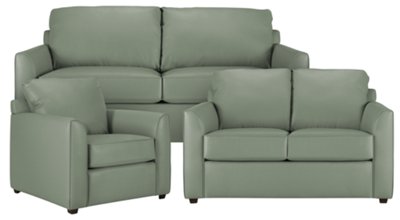 Paige Green Bonded Leather Living Room