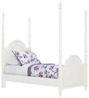 Olivia White High Poster Bed