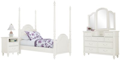 Olivia White High Poster Bedroom