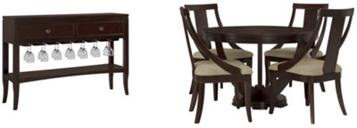 Temple Dark Tone Round Dining Room