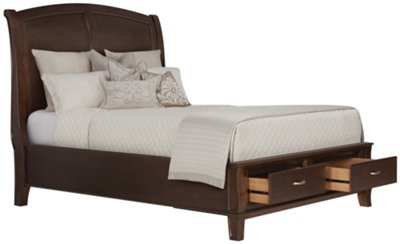 Canyon Mid Tone Wood Platform Storage Bed