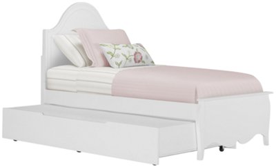 Ariana White Panel Trundle Bed
