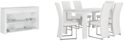 Paris White Rectangular Dining Room