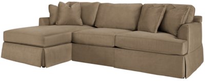 Ciarra Dk Taupe Microfiber Left Chaise Sectional