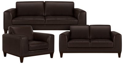 Piper Dk Brown Bonded Leather Living Room