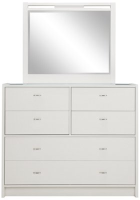 Gianna White Dresser & Mirror