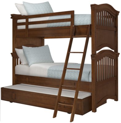 Adrian Mid Tone Trundle Bunk Bed