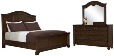 Claire Dark Tone Arched Dresser & Mirror