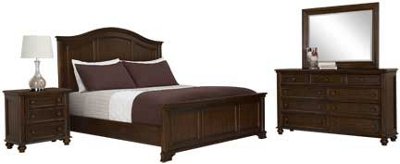 Claire Dark Tone Arched Dresser & Mirror