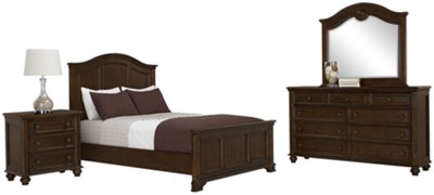 Claire Dark Tone Arched Dresser & Mirror