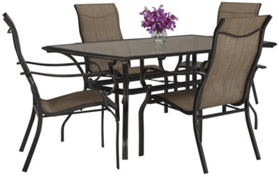 Bella2 66" Rectangular Table & 4 Sling Chairs