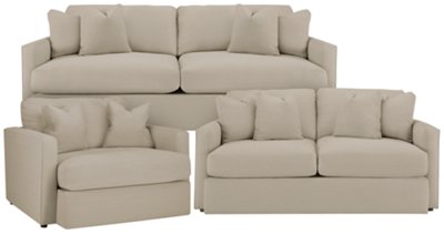 Dakota Pewter Cotton Living Room