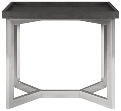 Stratton Dk Gray Large Rectangular End Table