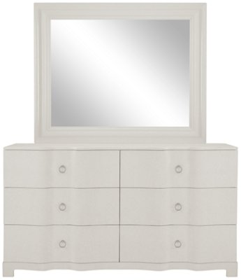 Vance White Dresser & Mirror