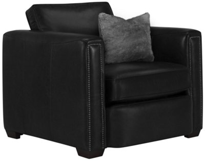 Newburg Dk Gray Leather Chair