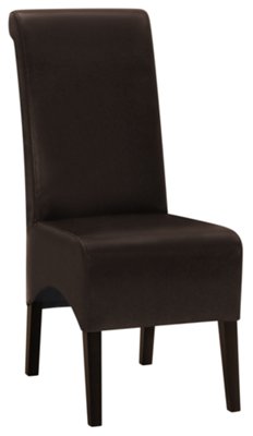 Avery Dk Brown Bonded Leather Upholstered Side Chair
