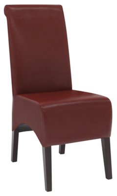 Avery Red Bonded Leather Upholstered Side Chair