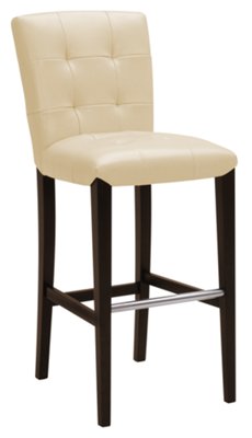 Trisha Lt Beige Bonded Leather 30" Upholstered Barstool