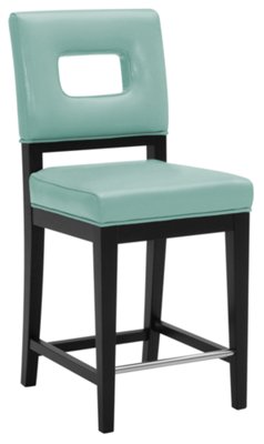 Lt Blue 24" Bonded Leather Barstool