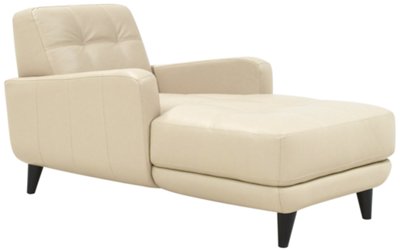 Venus Lt Beige Leather Chaise