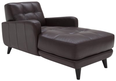 Venus Dk Brown Leather Chaise