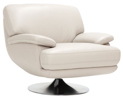 Cordel Lt Taupe Leather Chair
