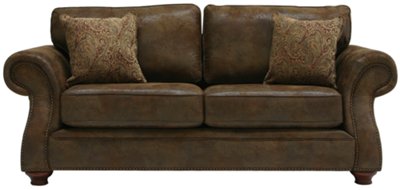 Stefan Dk Brown Microfiber Sofa