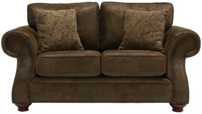 Dk Brown Microfiber Loveseat