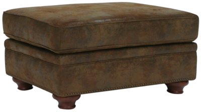 Dk Brown Microfiber Ottoman