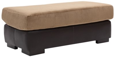 Dk Taupe Collage Ottoman