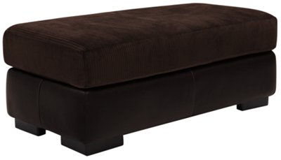 Dk Brown Collage Ottoman