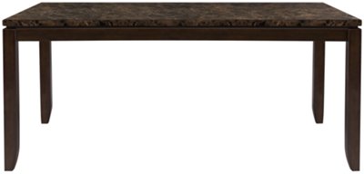 Dark Tone Faux Stone Rectangular Table