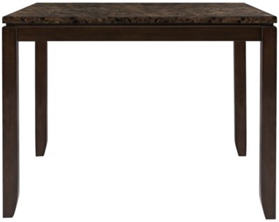 Dark Tone Faux Stone High Dining Table