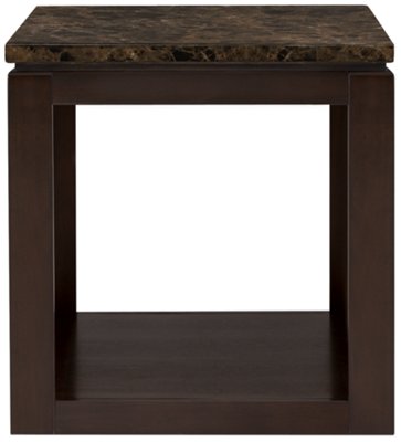 Becca Dark Tone Faux Stone End Table