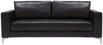 Kacey Black Bonded Leather Sofa