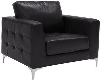 Kacey Black Bonded Leather Chair