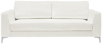 Kacey White Bonded Leather Sofa